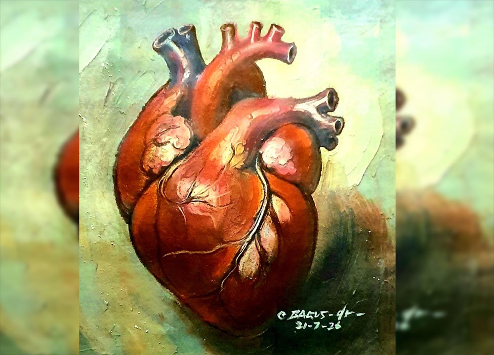 Lukisan anatomi Jantung by Dokter Bagus Darmayasa
